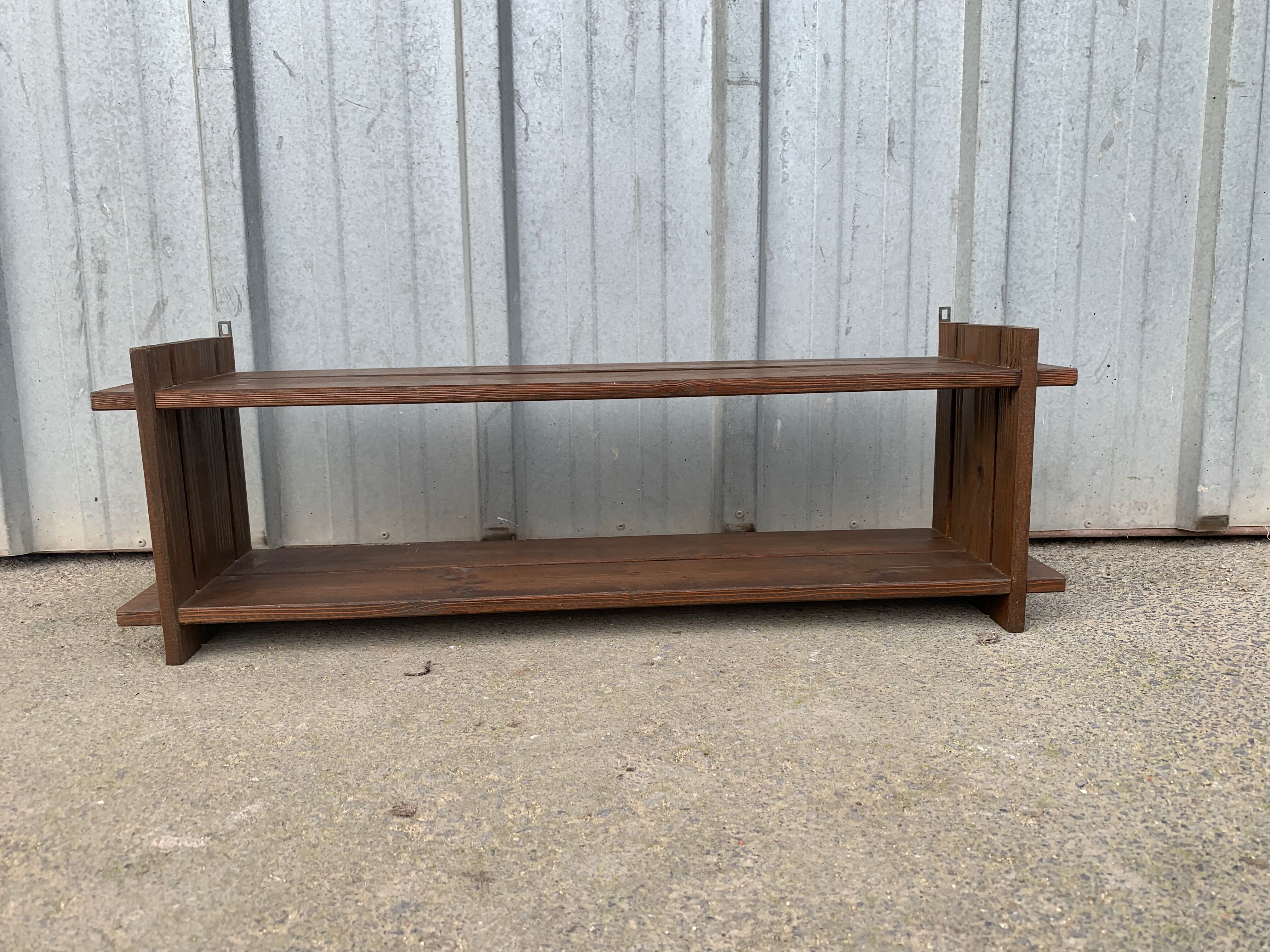 Antique wooden wall shelf