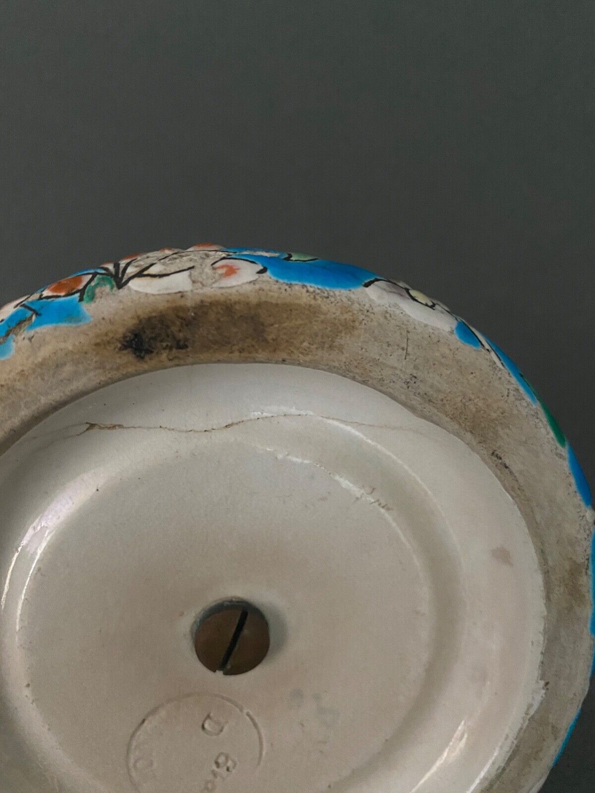 Pyrogen in Longwy XXth enamels with scraper