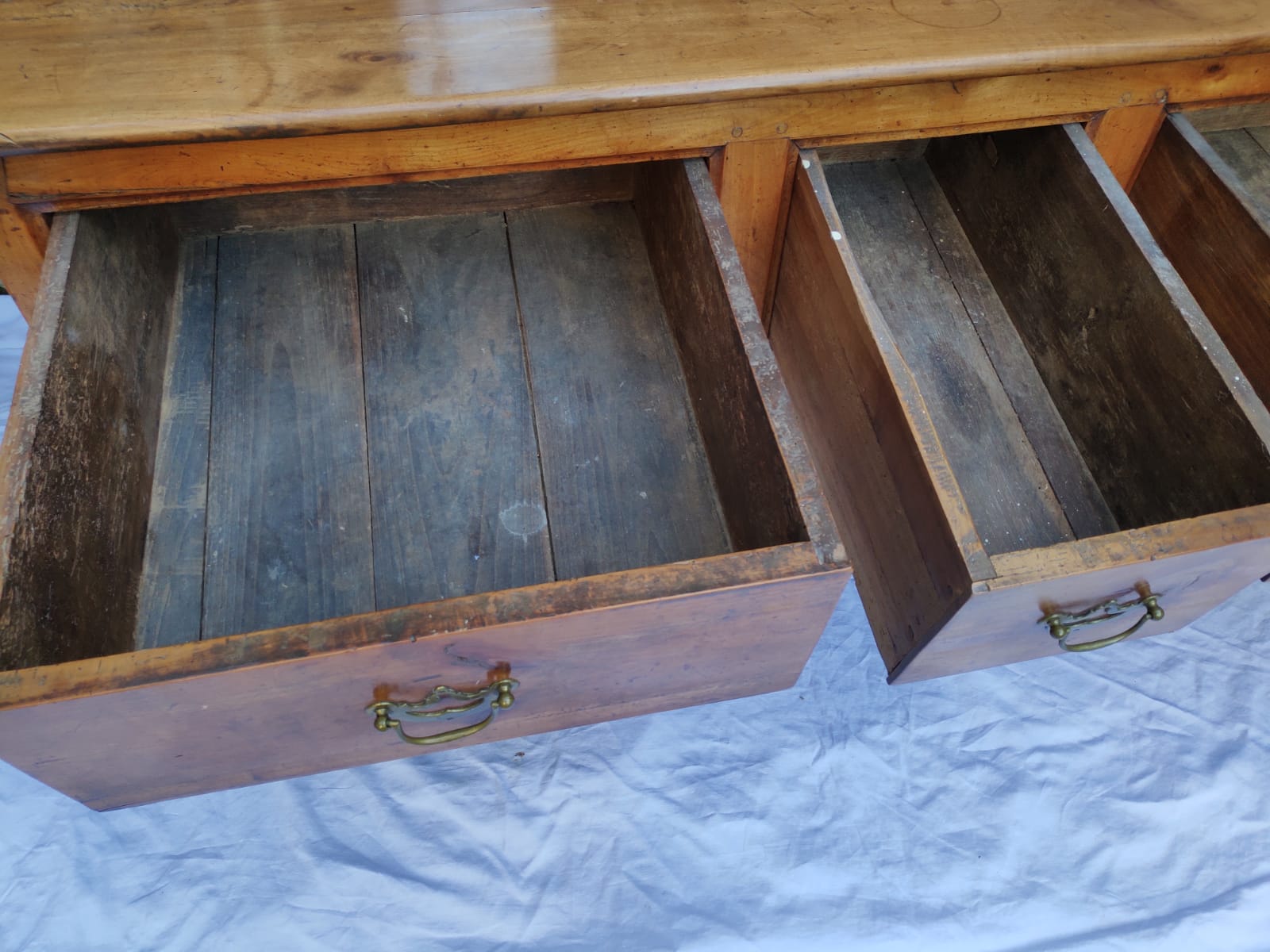 19th end clothier table, furniture workshop