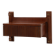 Mid-century Wall-mounted console in wood with brass details, Italy 1960s