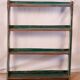 Old burmese teak wall shelf original blue patina