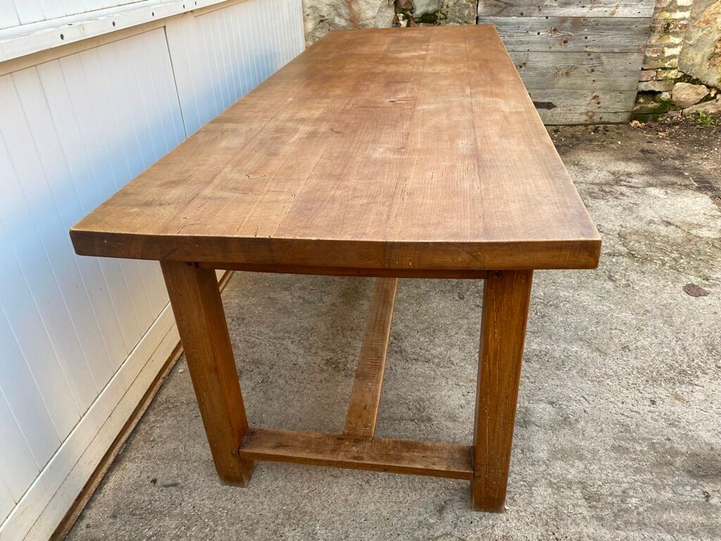 Solid oak dining farm table to eat 1950 220x77x75cm