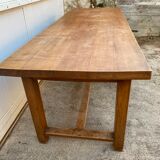 Solid oak dining farm table to eat 1950 220x77x75cm