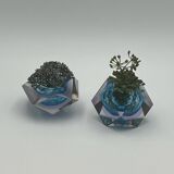 Pair of Artisanal Murano 'Sommerso' Glass Vases, 1960s