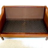 Leather sofa, 2 seats, Denmark, 1960