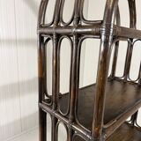 Large dark rattan rack display 1970’s