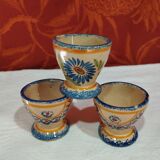 lot of 3 old earthenware shells from Quimper - Henriot