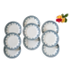 Dessert plates x9, iron earth, Estival model by Saint Amand