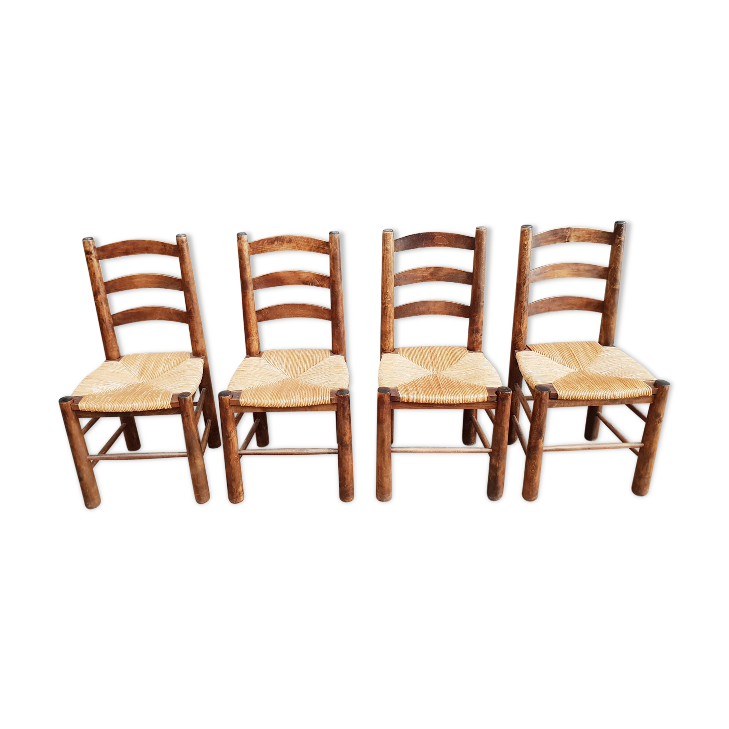 4 chaises brutaliste année 50