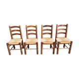 4 brutalist chairs 50s