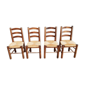 4 brutalist chairs 50s