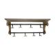 Vintage wall coat rack with shelf and 8 sliding pads