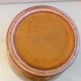 Pitcher in ochre ceramic of St Clement / vintage 60s-70s