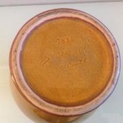 Pitcher in ochre ceramic of St Clement / vintage 60s-70s