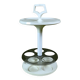 Table d'appoint bar space age seventies blanc plexi fumé Made In Holland