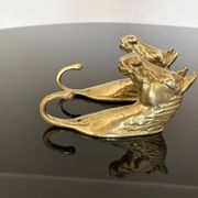 Pair of bronze coat hooks - Italy, 1950s