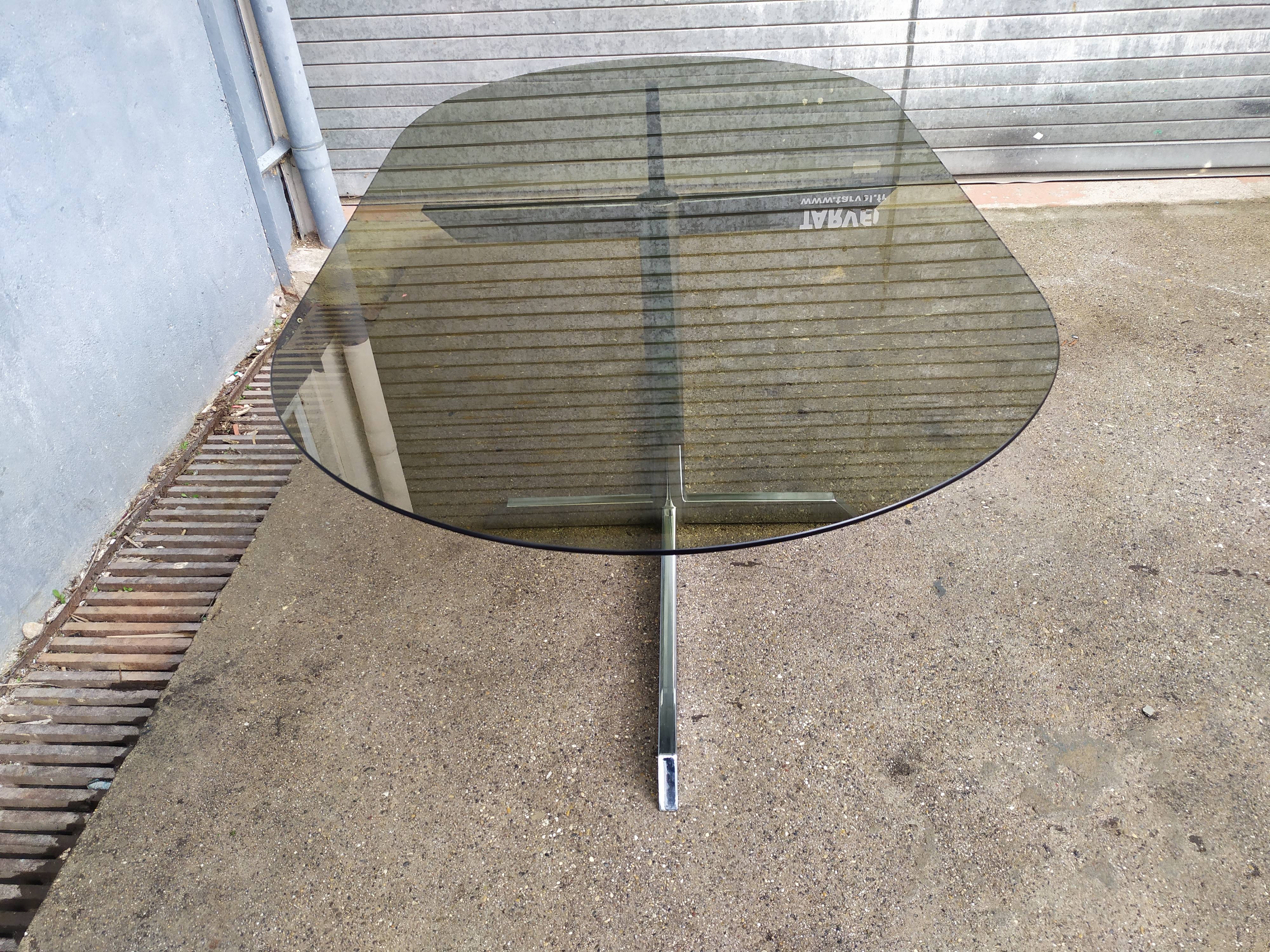 Design chrome oval table