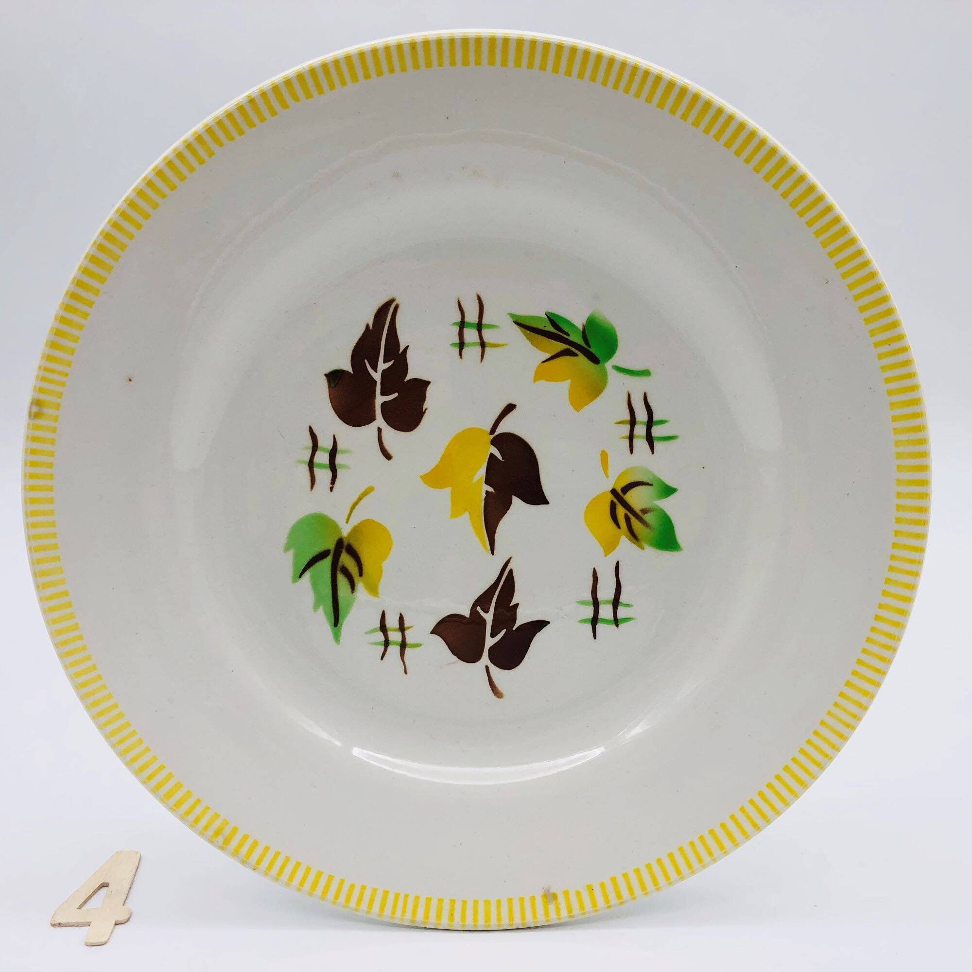 5 old flat plates Digoin Sarreguemines / Sirocco model
