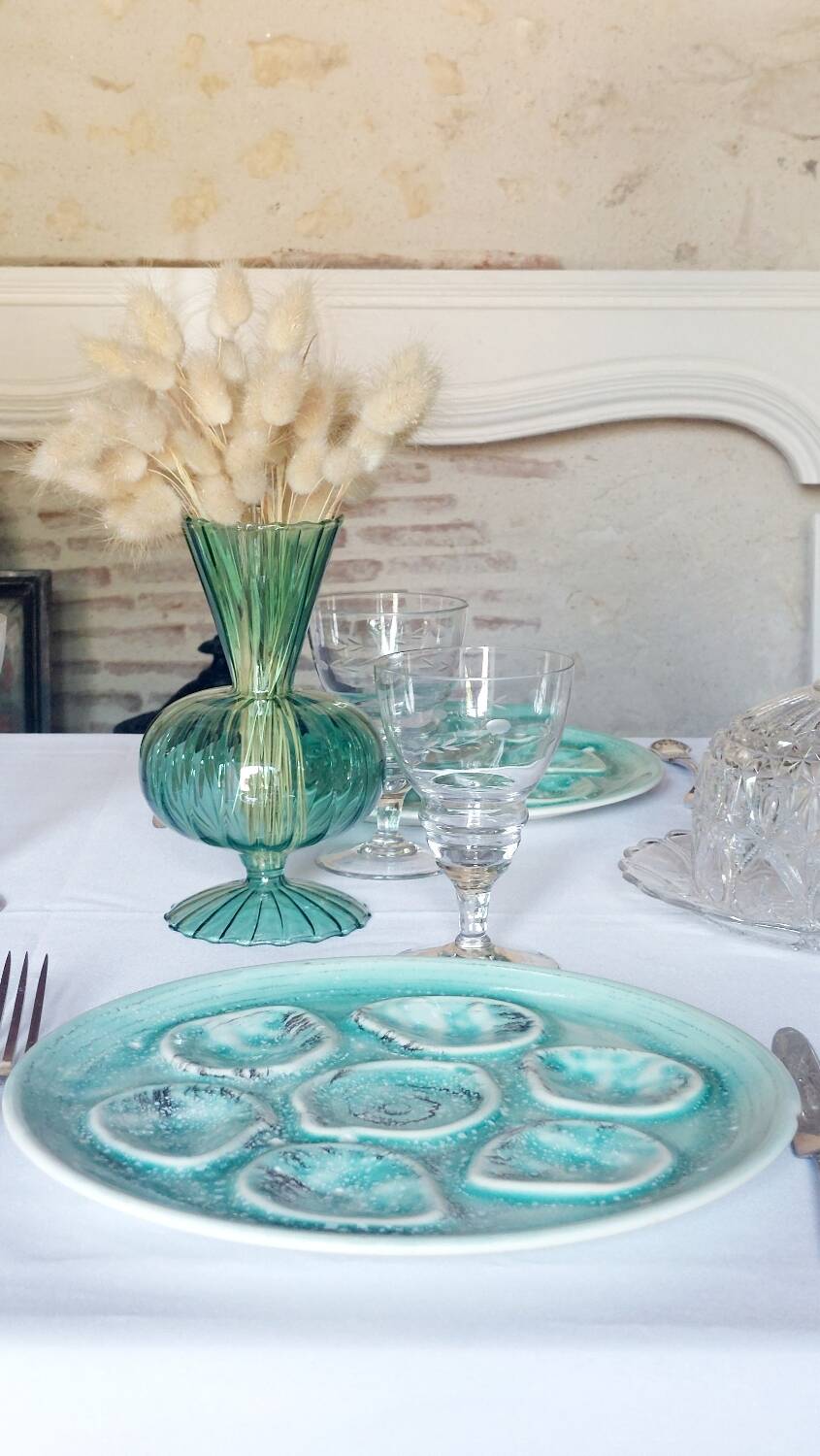 Set of 8 antique crystal glasses - 1940s-1950s