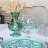 Set of 8 antique crystal glasses - 1940s-1950s