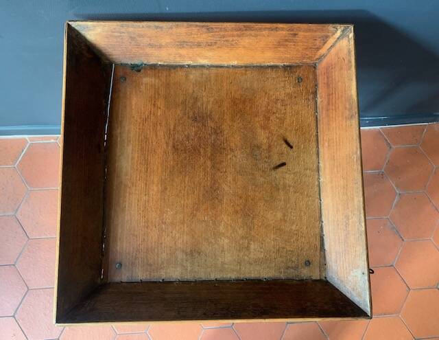 Napoleon III wooden side table, tray table on wheels, 19th century
