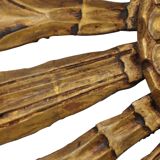 Old Wooden Sun Mirror Sunburst Mirror Gold Fifties 70cm