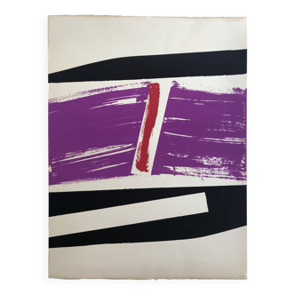 Pierre Fichet, Composition, 1973. Original screenprint signed in pencil