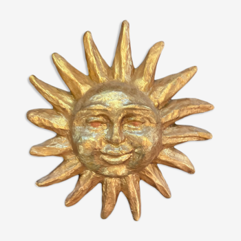 Golden sun in boiled cardboard