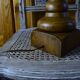 Pied de lampe en bois massif