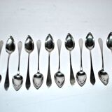 Set of 12 spoons in 800 Solid Silver Goldsmith Buttner Alsace 19th century 120gr