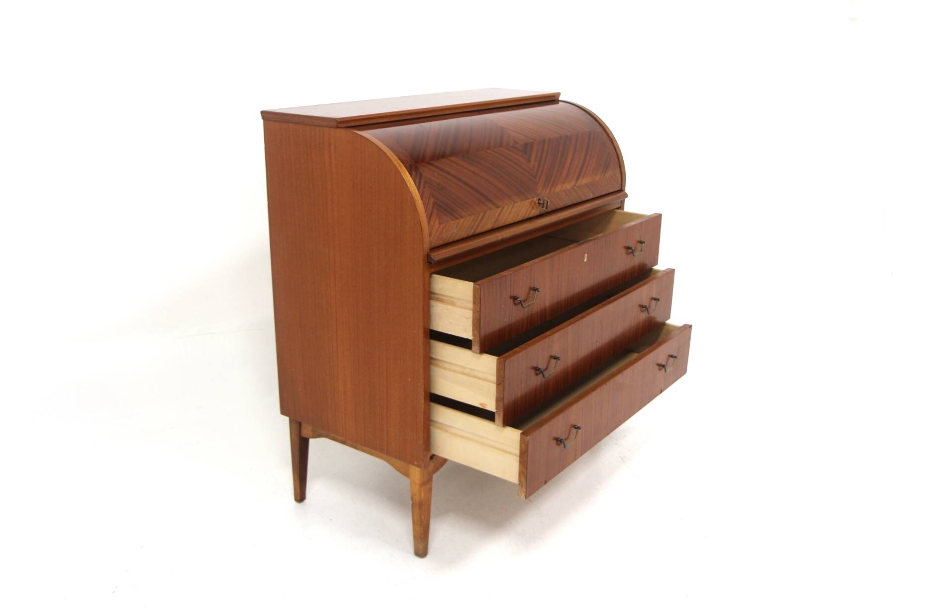 Scandinavian mahogany secretary desk, Bröderna Gustafssons, Sweden, 1950