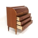 Scandinavian mahogany secretary desk, Bröderna Gustafssons, Sweden, 1950