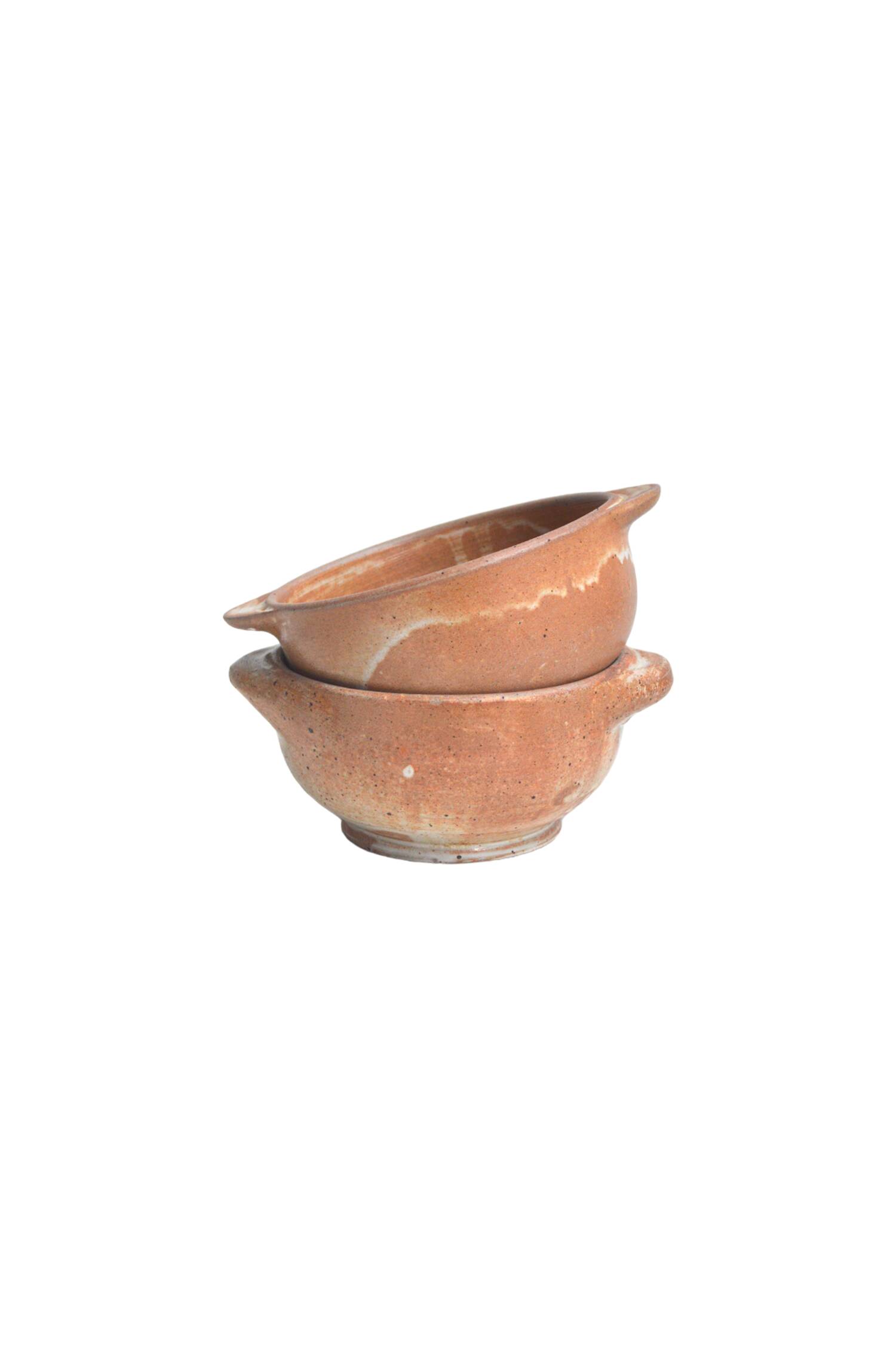 Stoneware bowl duo