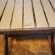 Folding wooden stool