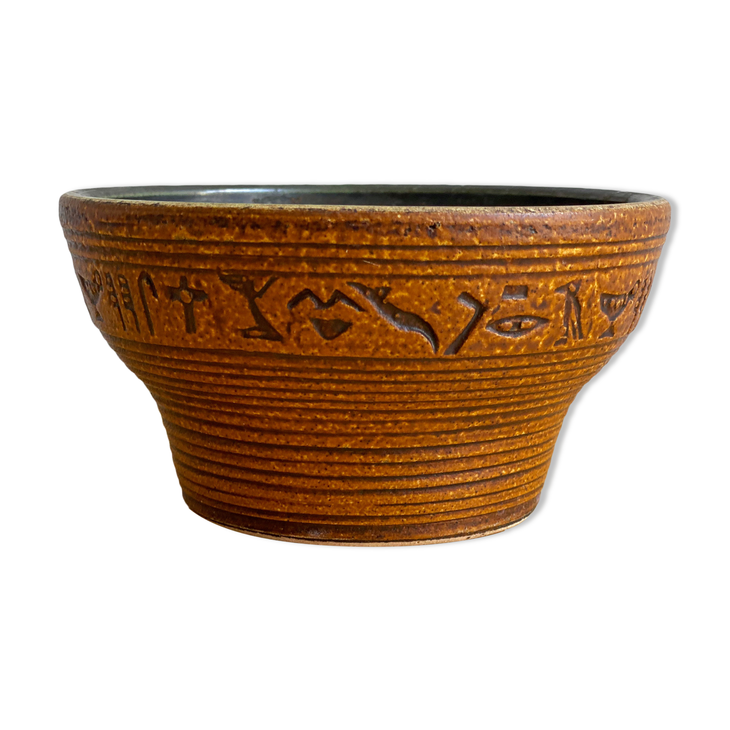 Low vintage german ceramic planter