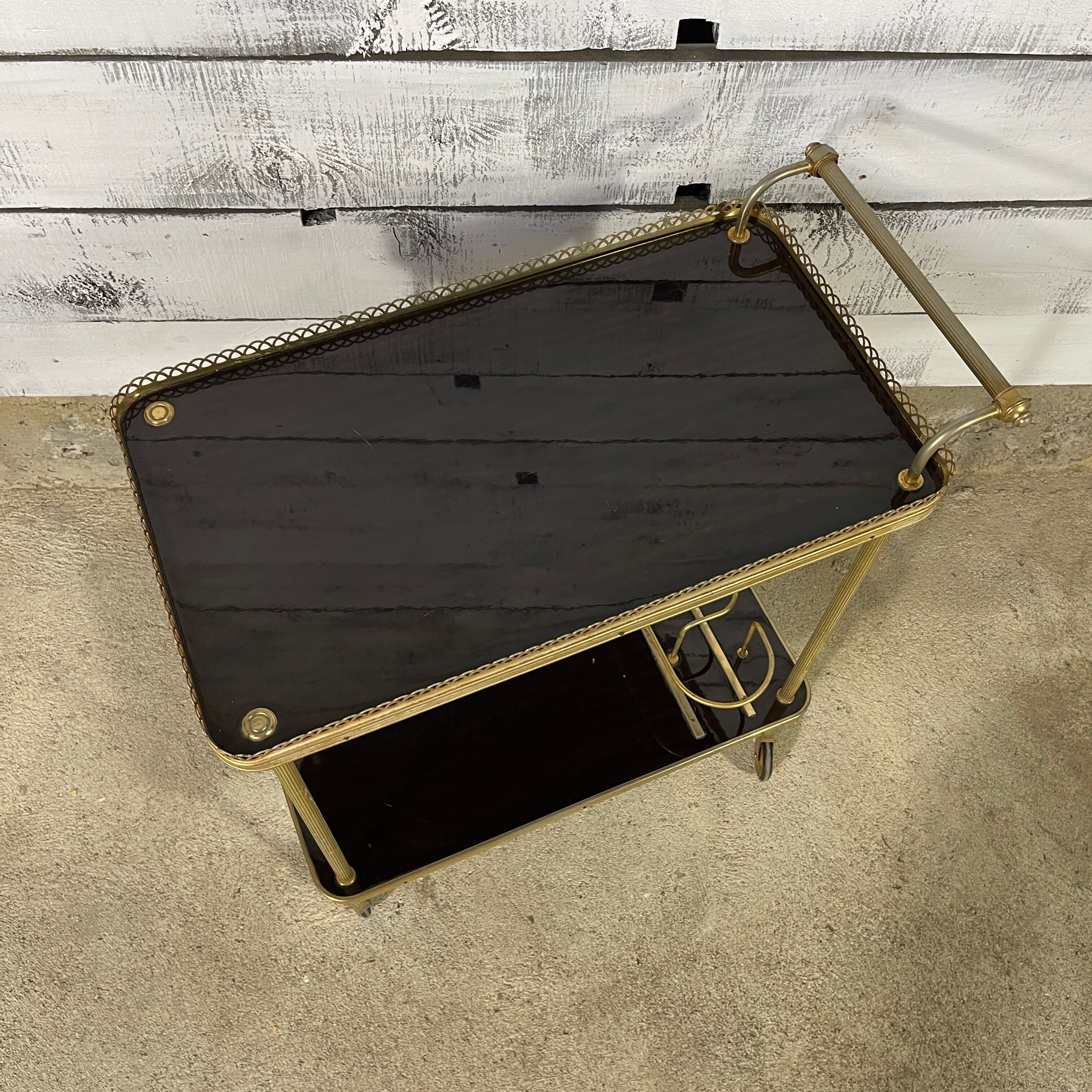 Vintage rolling service trolley