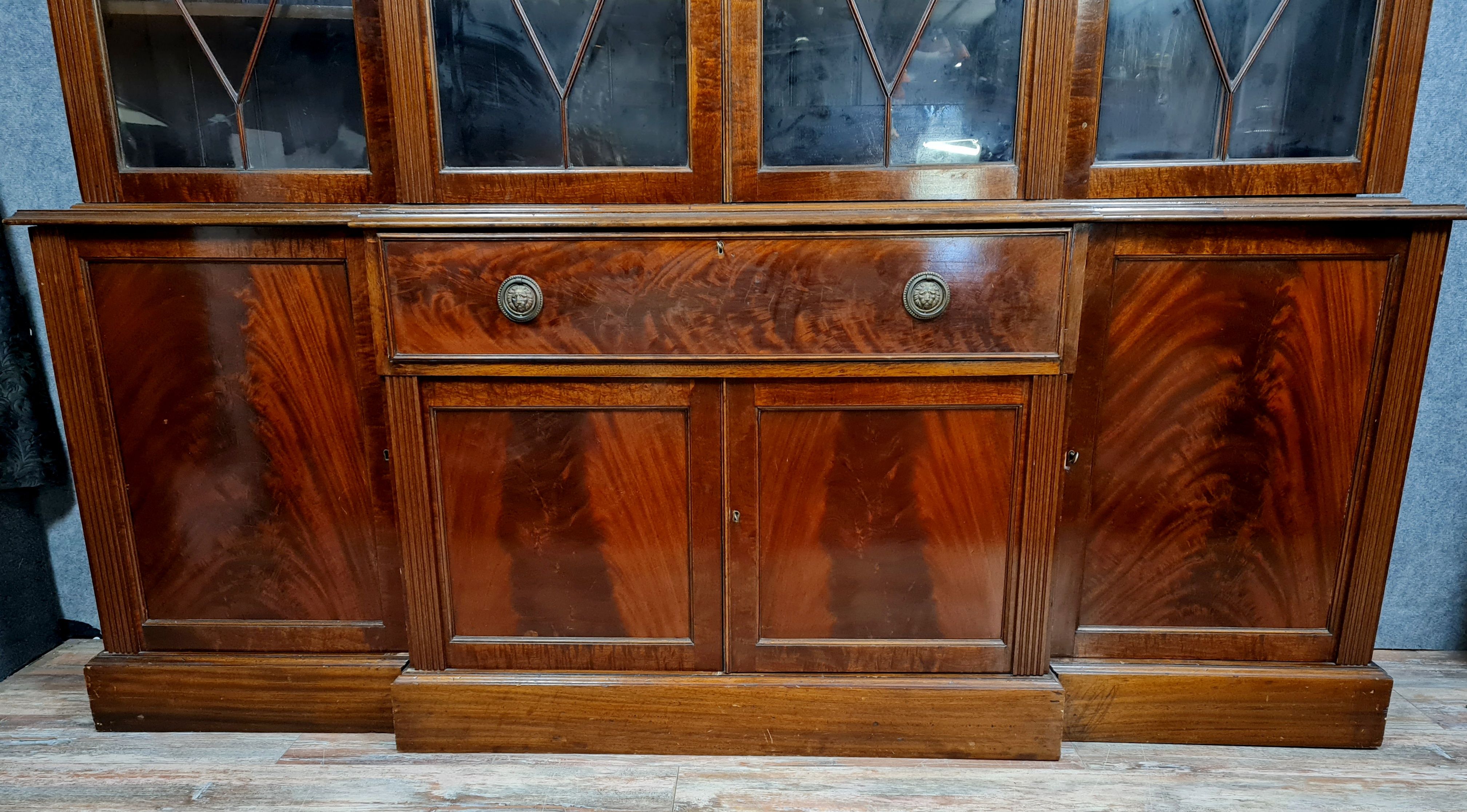 Very Important library secretary a ressaut napoleon III era in mahogany around 1850