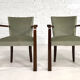 Pair of armchairs art deco 30/40 in wood and velvet