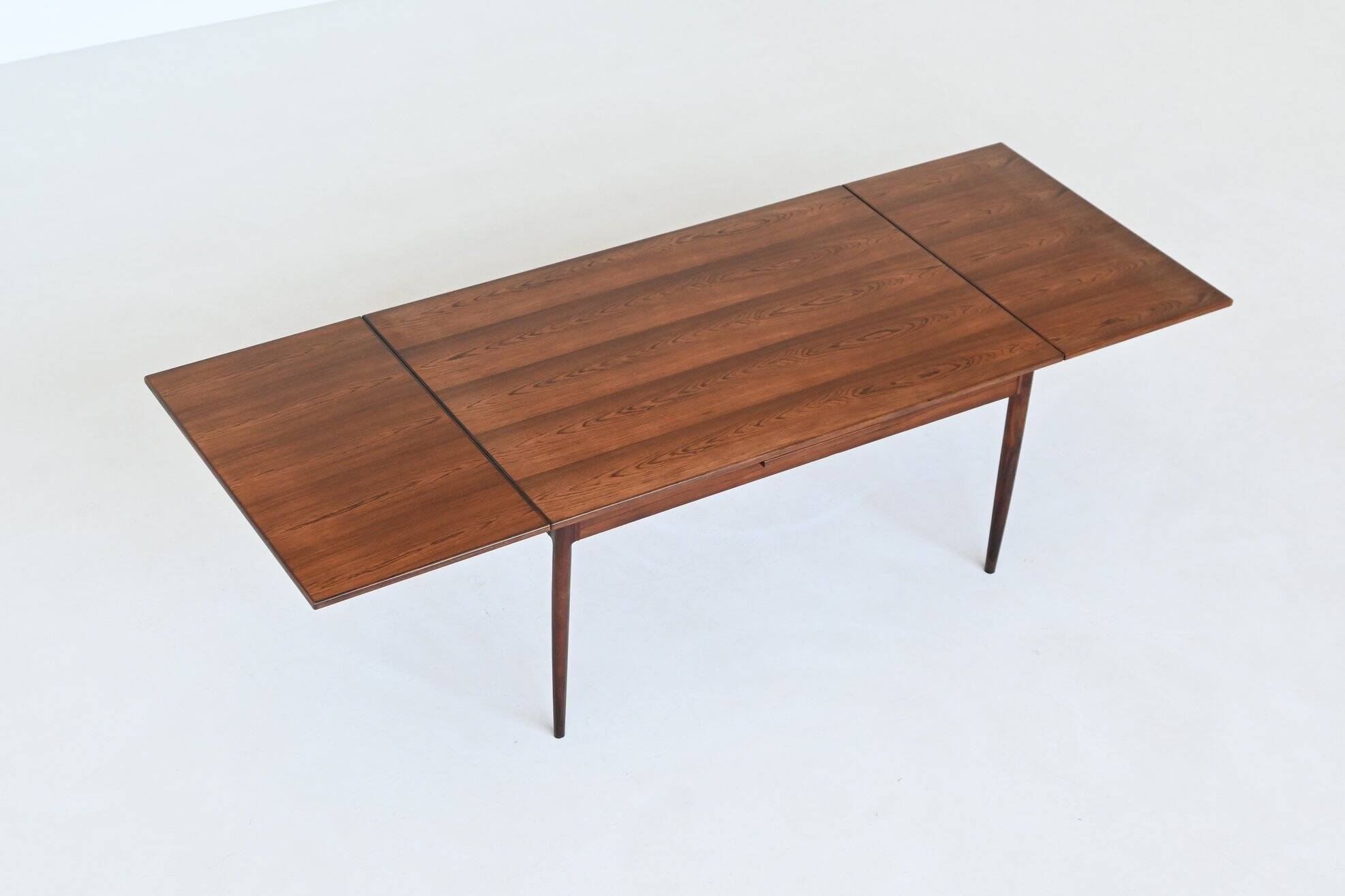 Niels Otto Moller large extendable dining table in rosewood Denmark 1960