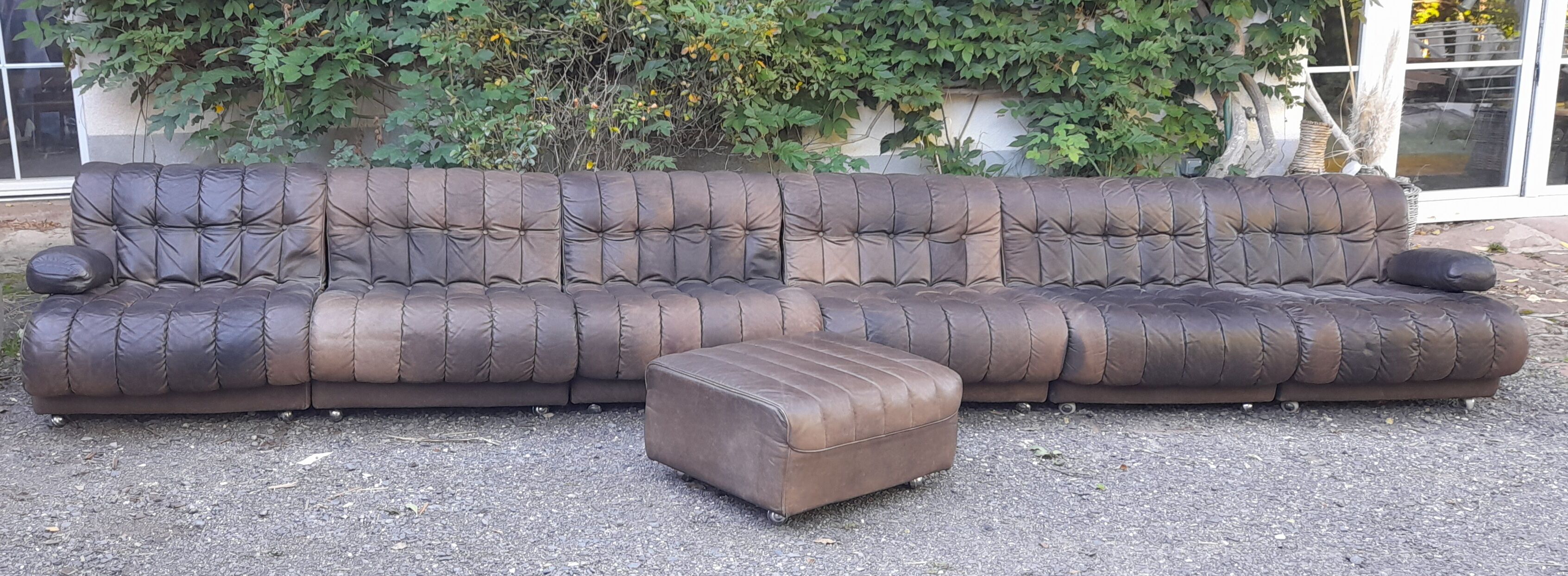 Modular drivers Italian design brown leather