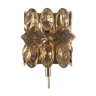 Palwa gold brass and crystal wall light 1960 design