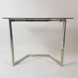 Console brass and smoked glass 70's