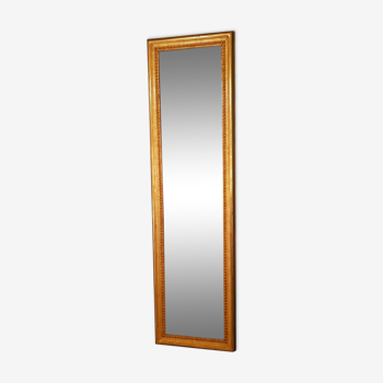 Golden in-between mirror with restored gold leaf 36x127cm