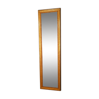 Miroir entre-deux doré à la feuille d’or restauré 36x127cm
