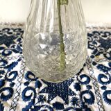 Pair of molded glass vases, 1950s