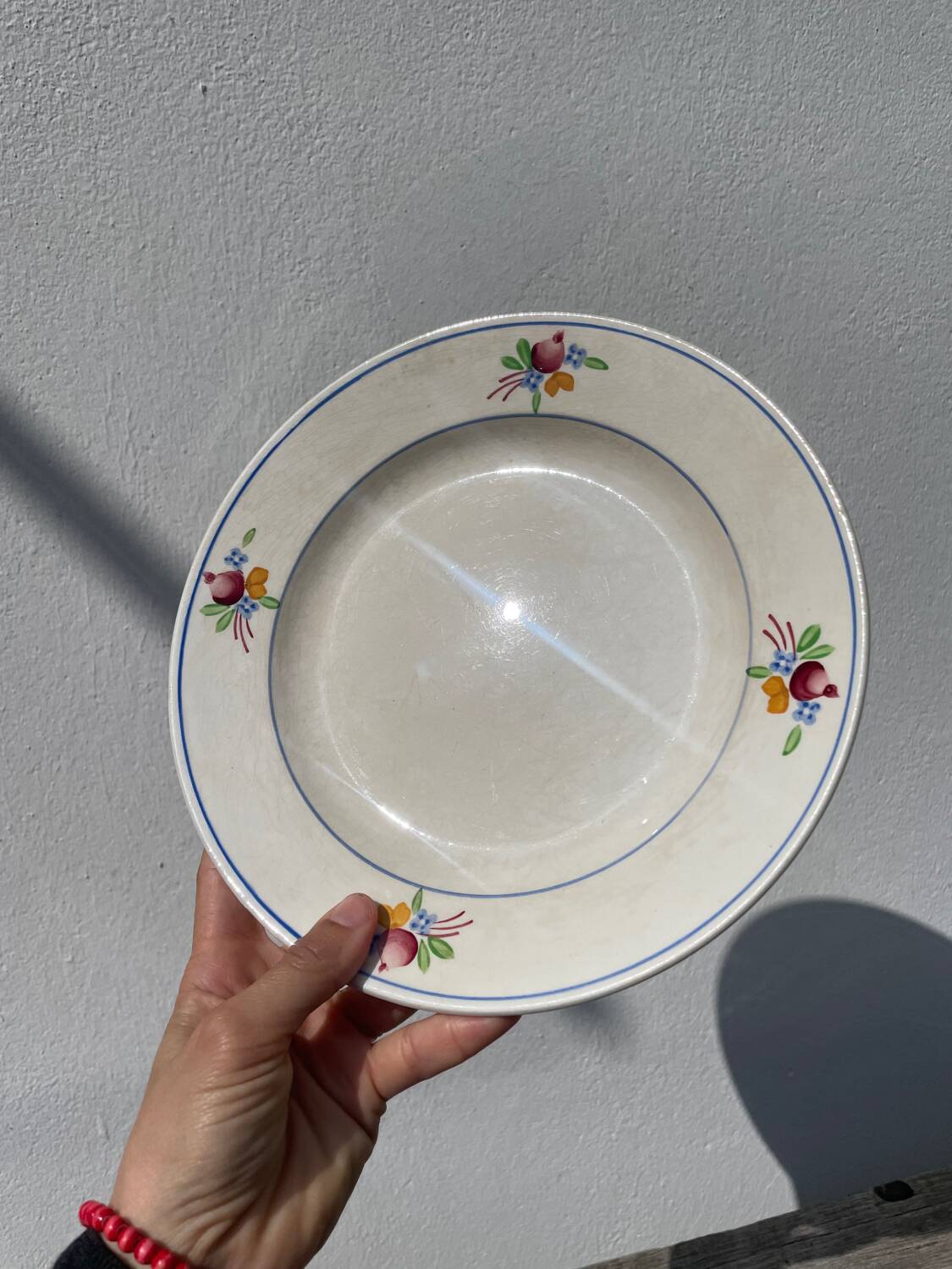 4 Gien floral flat plates