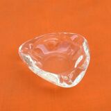 1970s Ashtray "hand" Transparent glass France Reims