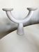 Brutalist candle holder made of white chamotte clay, 1980.
