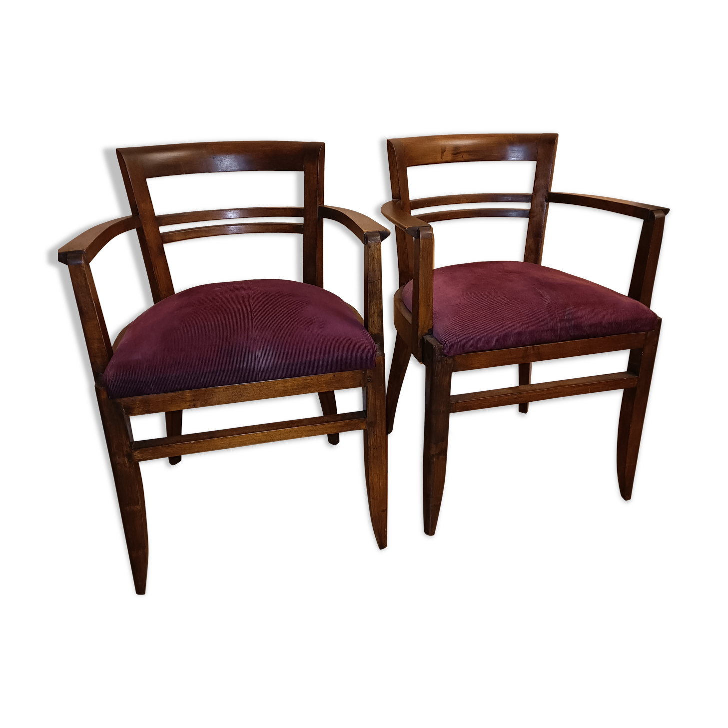 Paire de fauteuils bridge vintage 1940