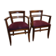 Paire de fauteuils bridge vintage 1940